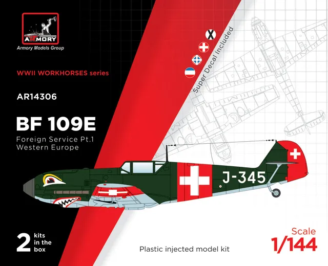 Armory Models Bf 109E obtisky 1/144 Pt.1 zahraniční