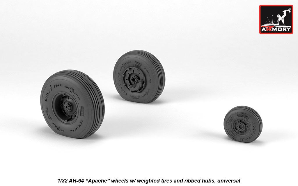 Armory Models AH-64 Apache kola 1/32 žebrovaná