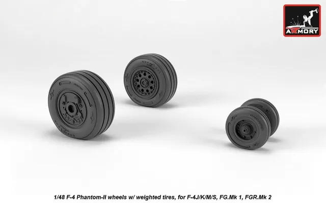 Armory Models F-4 Phantom-II kola 1/48 pozdní zatížená