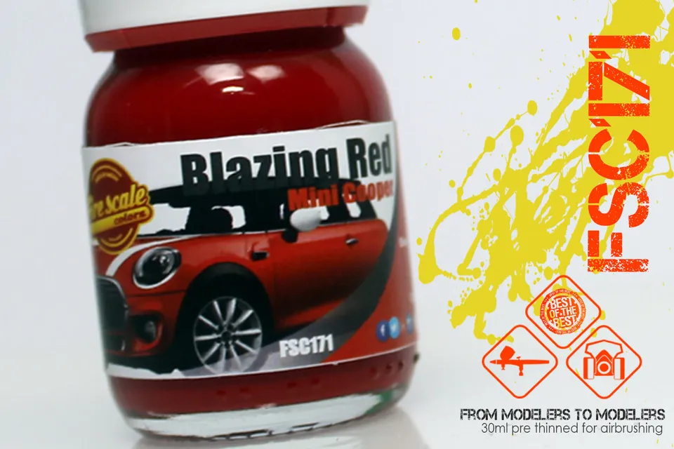 Fire Scale Modeler Blazing Red Mini Cooper barva 30 ml