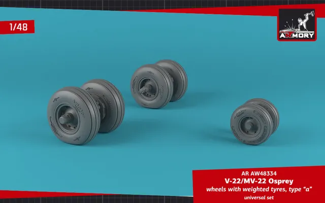 Armory Models V-22/MV-22 Osprey resinová kola 1/48 typ A