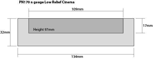 Metcalfe PN170 Kino s obchody stavebnice N nízkoreliéfní
