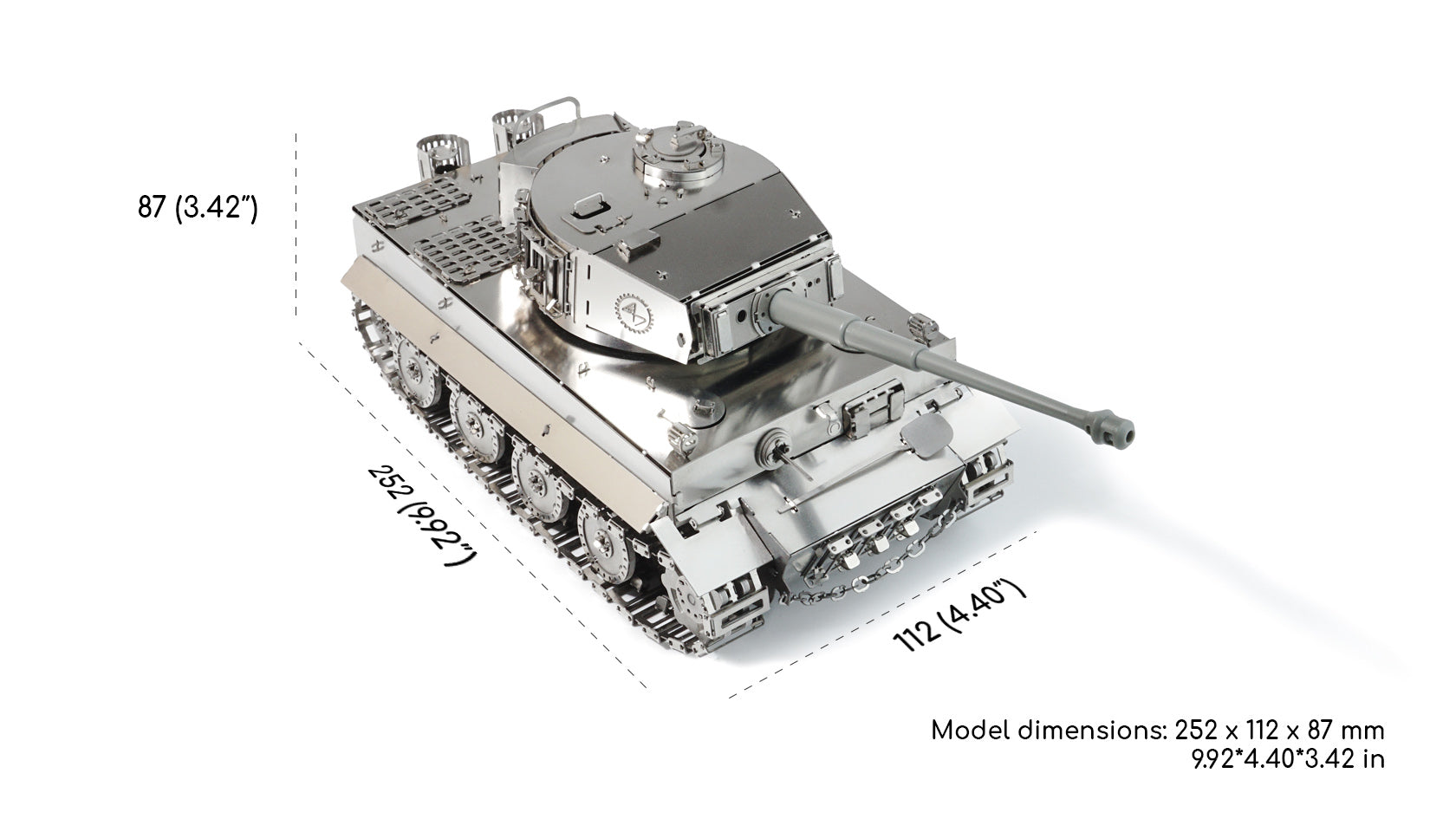 Time for Machine Tiger I RC tank kovová stavebnice ovladač