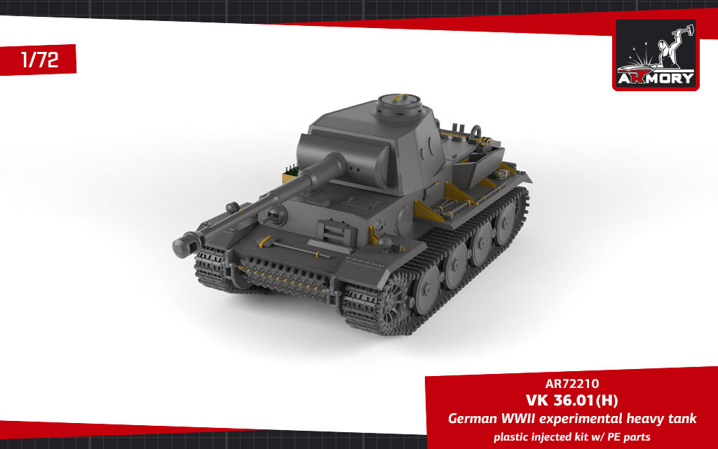 Armory Models VK 36.01(H) plastový model tanku 1/72 těžký