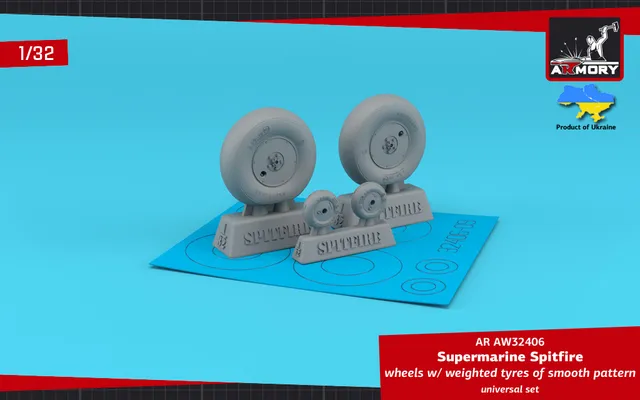 Armory Models Spitfire kola s kryty 1/32 zatížená