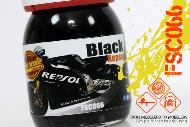 Fire Scale Color Black Repsol modelářská barva 30 ml