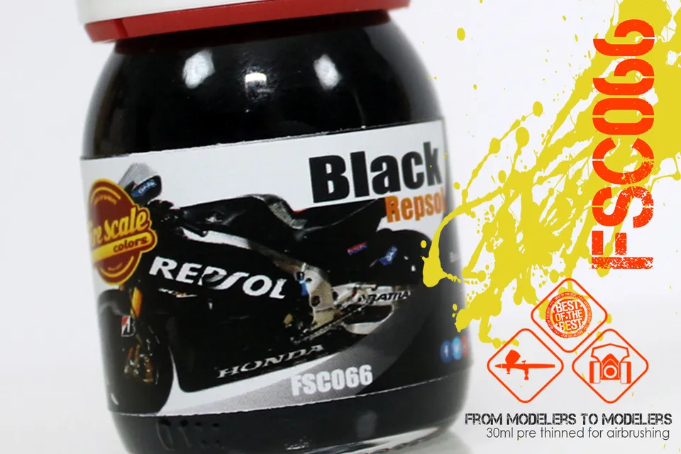 Fire Scale Color Black Repsol modelářská barva 30 ml