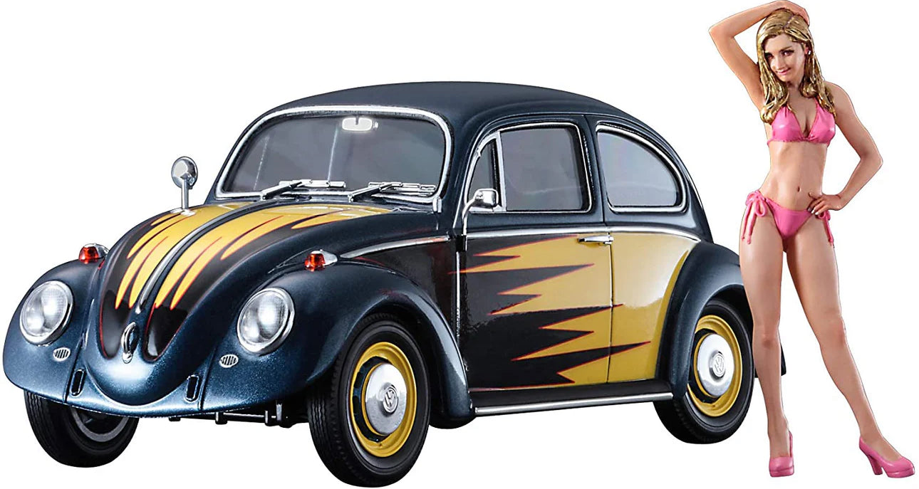 Hasegawa Volkswagen Beetle 1966 Cal Look 1/24 s figurkou