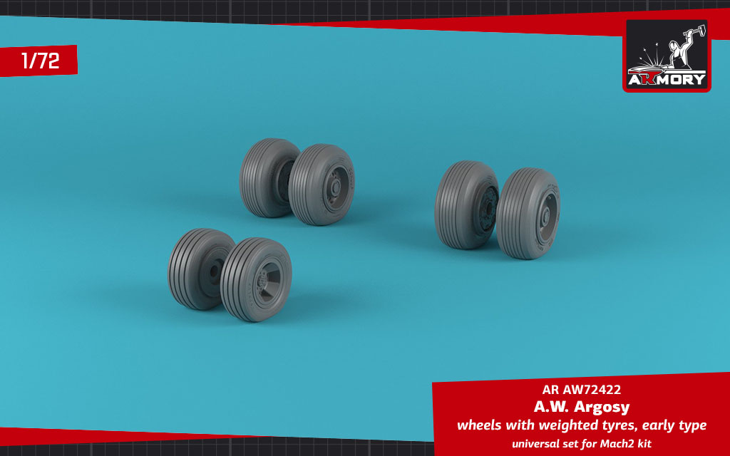 Armory Models Argosy kola 1/72 raná zatížená