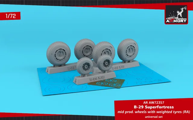 Armory Models 1/72 B-29 kola zatížená + lepty