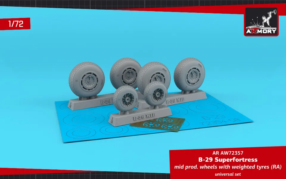 Armory Models 1/72 B-29 kola zatížená + lepty