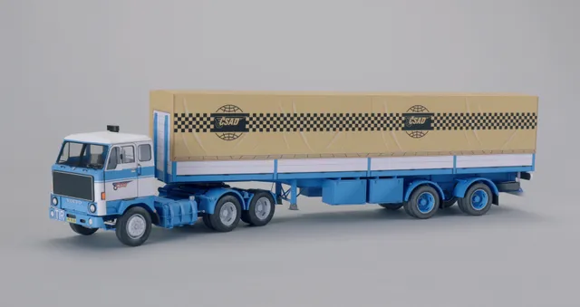 PK Graphica Volvo F89 s návěsem ČSAD papírový model